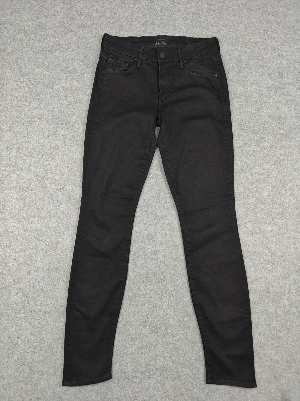 Mother The Looker Jeans Womens 25 Black Dark Wash Skinny Stretch Denim 25x29